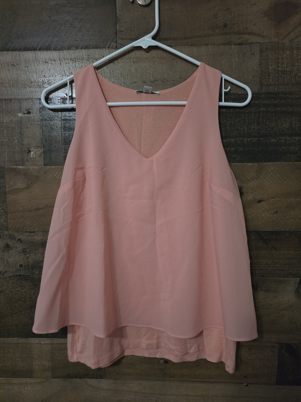 Bar III Peach V-Neck Layered Camisole
